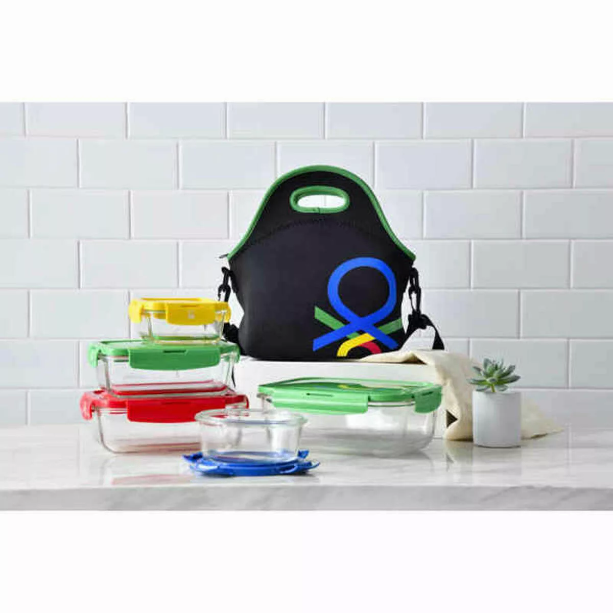 Lunchbox-set Benetton Borosilikatglas (3 Pcs) günstig online kaufen