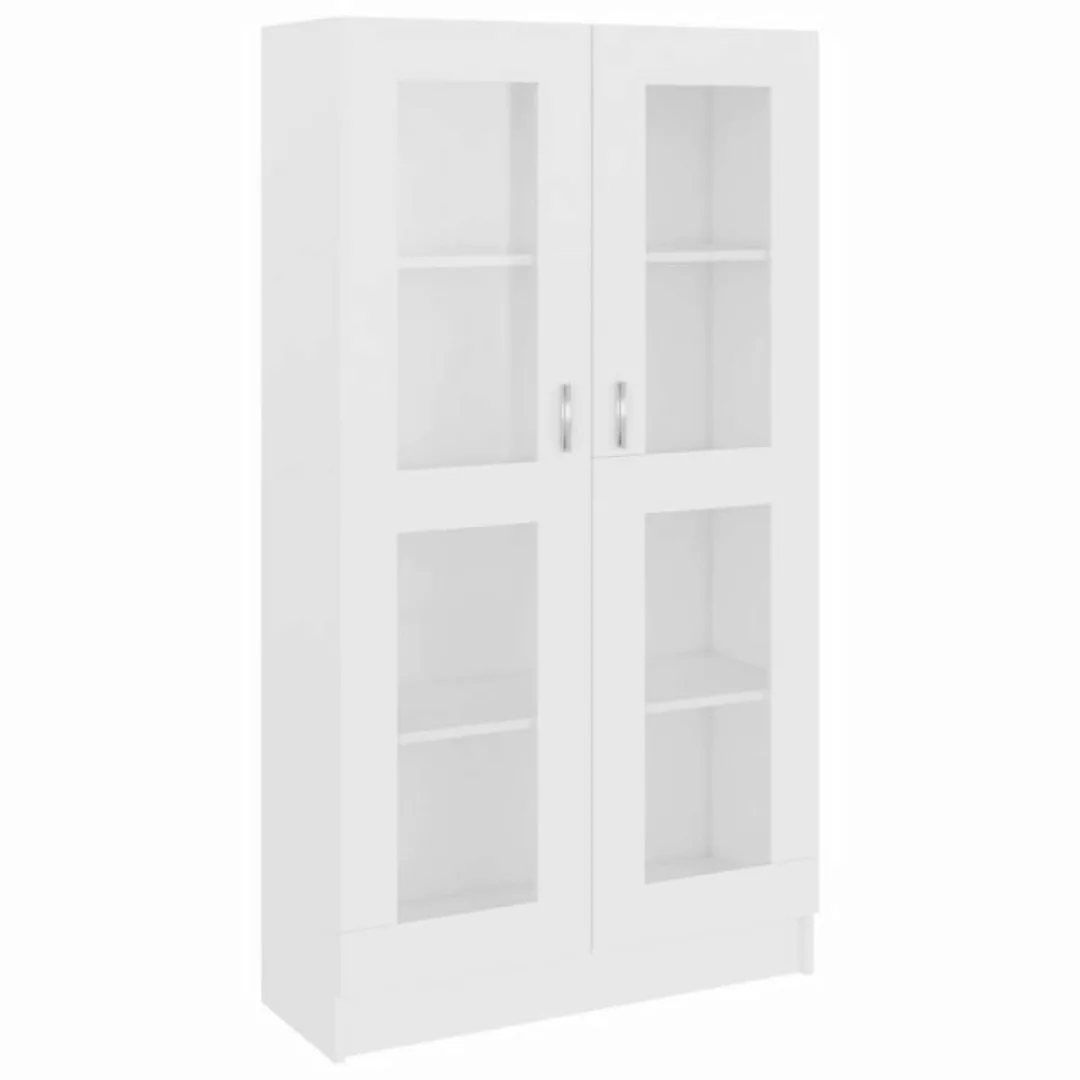 DOTMALL Vitrine Vitrinenschrank Weiß 82,5x30,5x150 cm Holzwerkstoff günstig online kaufen