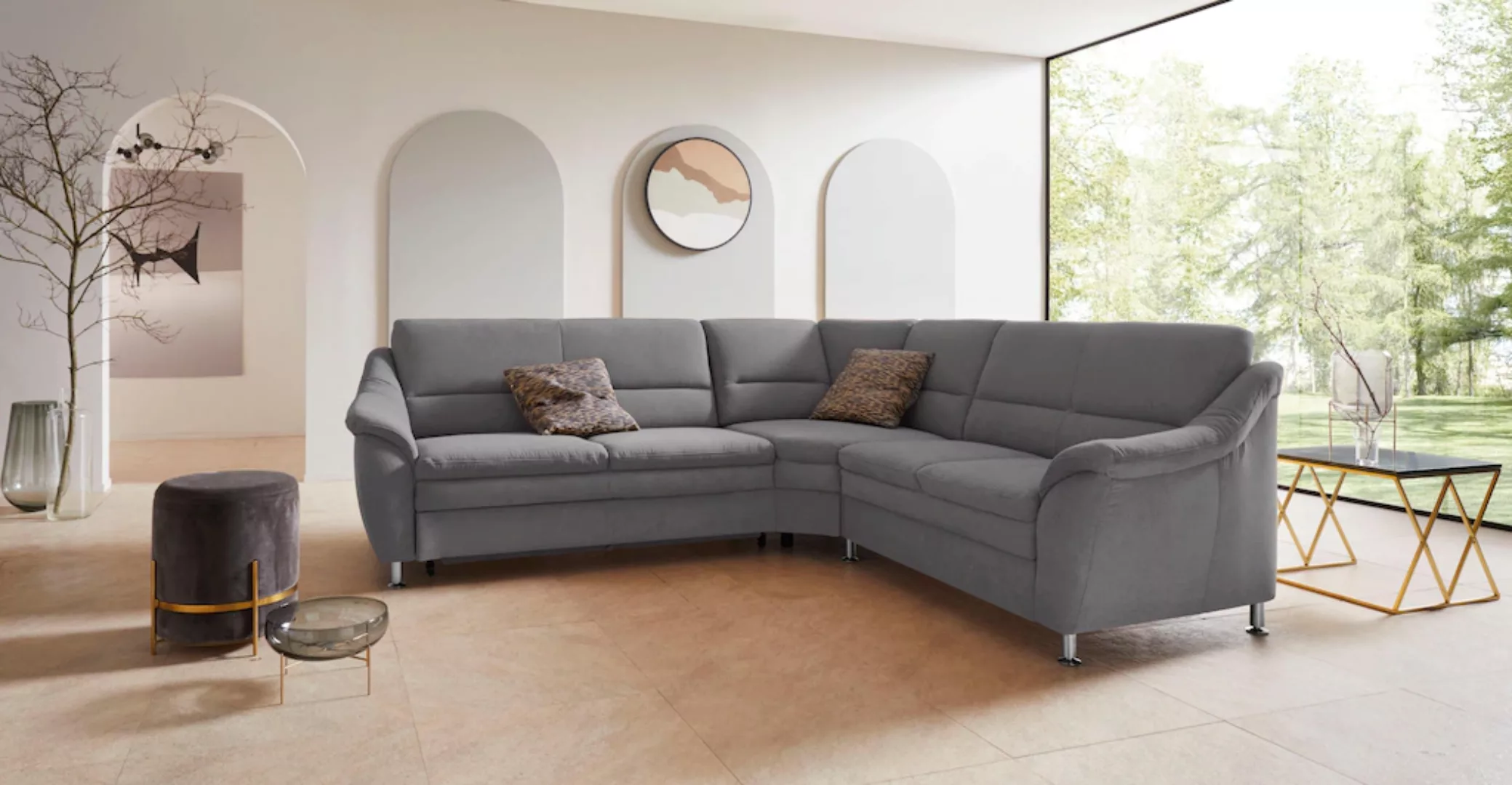 Places of Style Ecksofa "Cardoso L-Form", mit Trapezecke für mehr Sitzkomfo günstig online kaufen