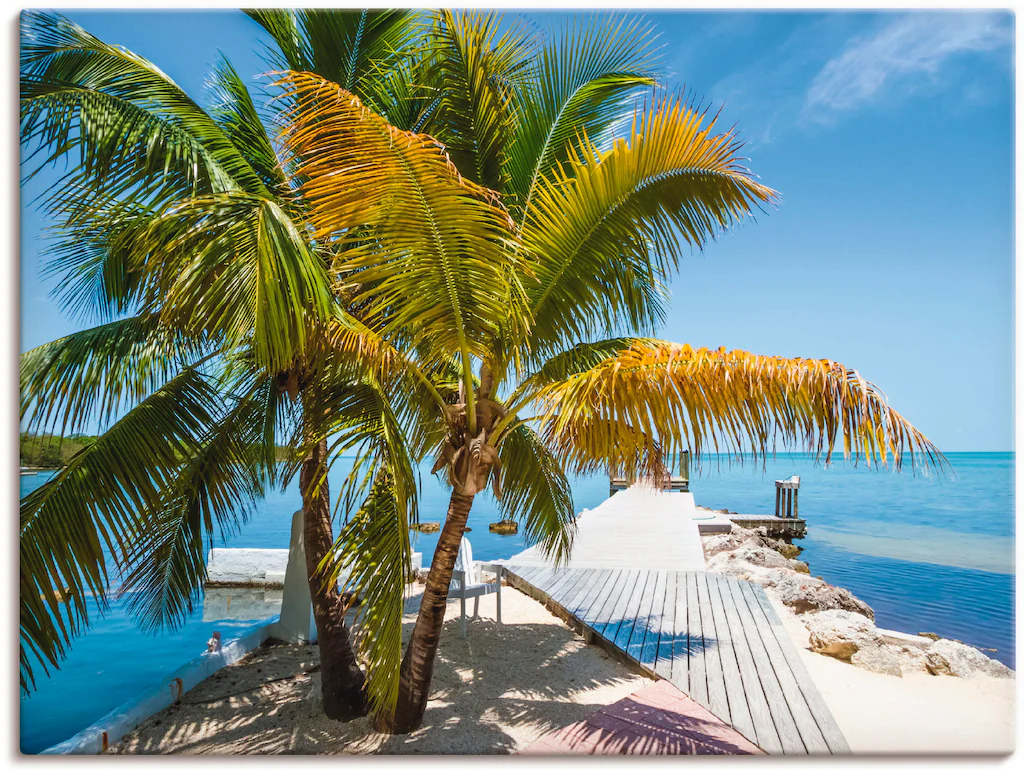 Artland Wandbild "Florida Keys Himmlischer Blick", Strand, (1 St.), als Lei günstig online kaufen