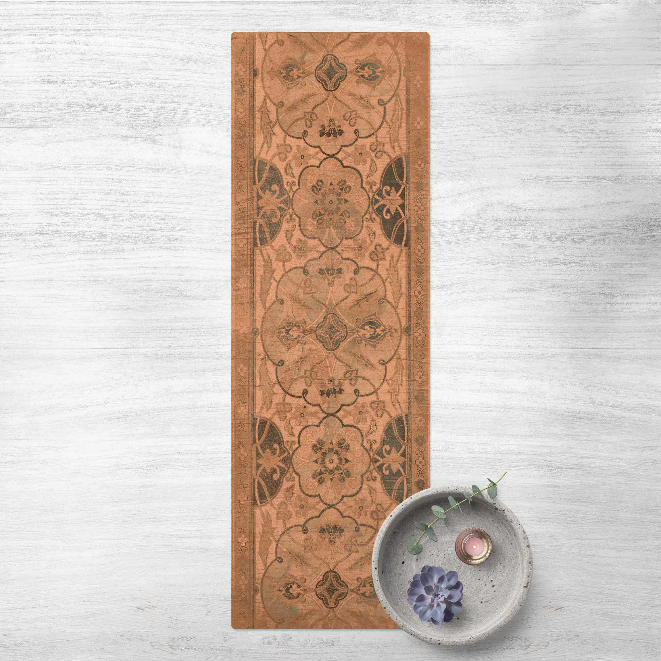 Kork-Teppich Holzpaneel Persisch Vintage II günstig online kaufen