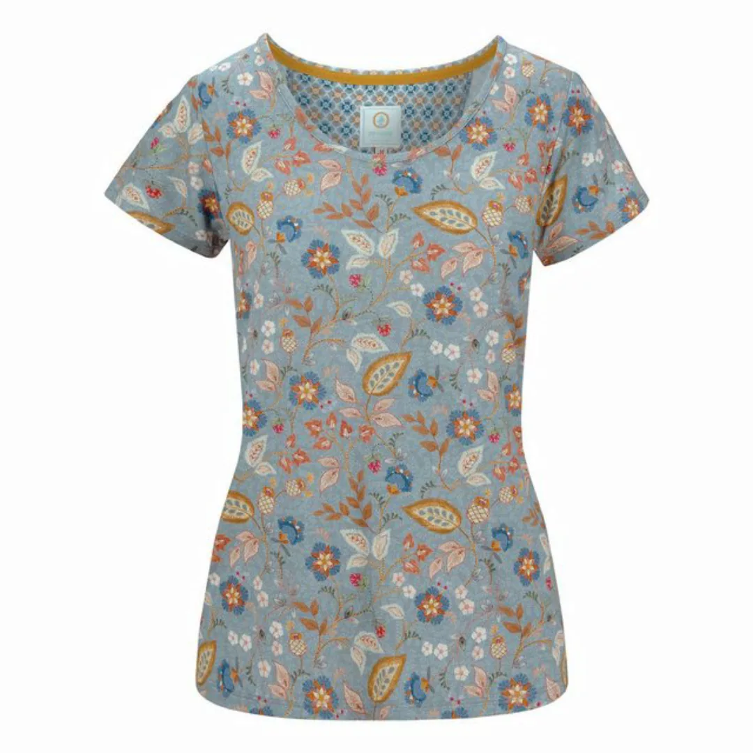 PiP Studio T-Shirt Tilly Short Sleeve Top Jameela mit floralem Muster günstig online kaufen