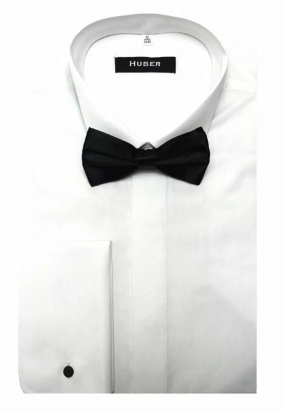 Huber Hemden Smokinghemd HU-1021 Kläppchen-Kragen Fliege schwarz oder silbe günstig online kaufen