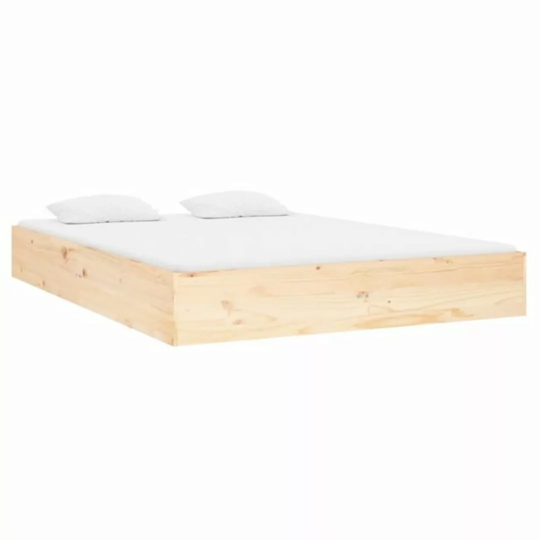 furnicato Bettgestell Massivholzbett 140x190 cm (1-tlg) günstig online kaufen