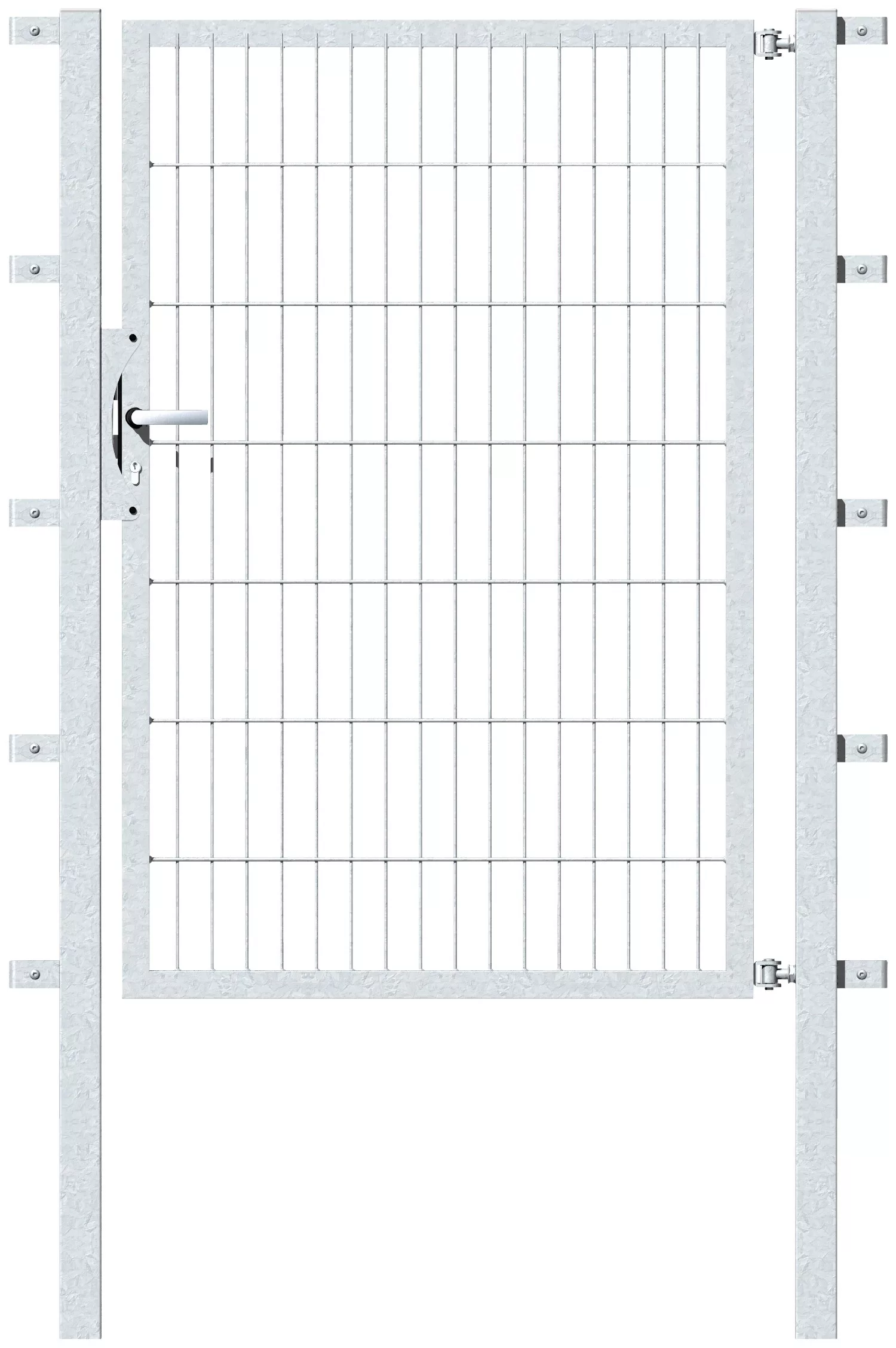 Metallzaun Einzeltor für Doppelstabmatte verzinkt z. Einbeton. 140 cm x 150 günstig online kaufen