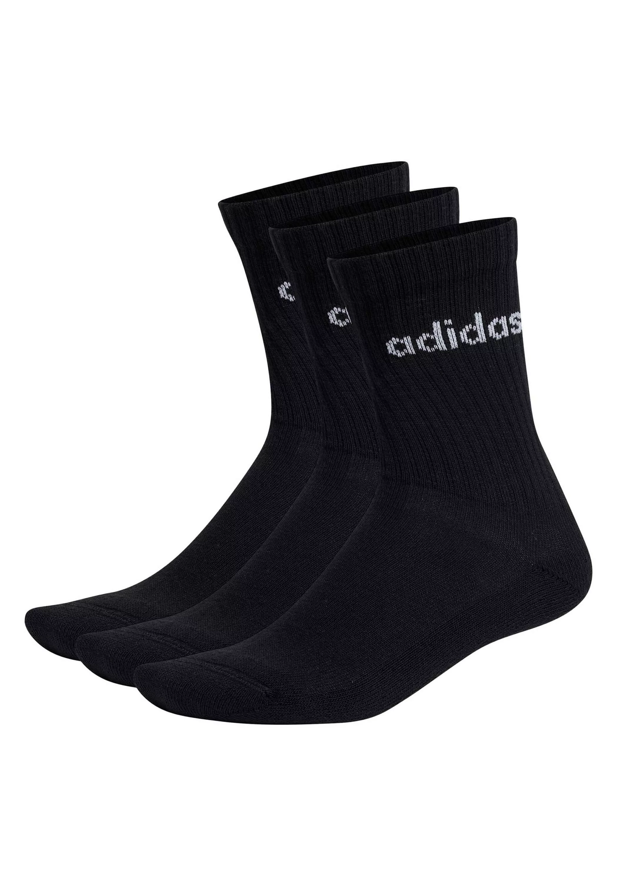 adidas Performance Funktionssocken "LINEAR CREW CUSHIONED SOCKEN, 3 PAAR", günstig online kaufen