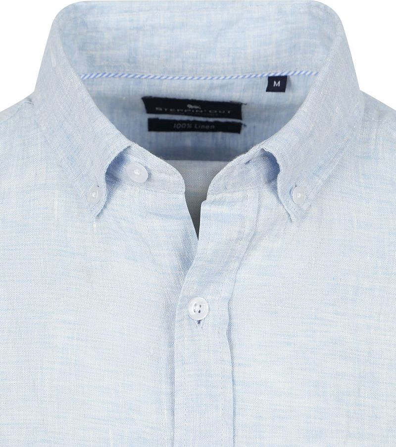 Steppin' Out Hemd Leinen Hellblau - Größe XXL günstig online kaufen