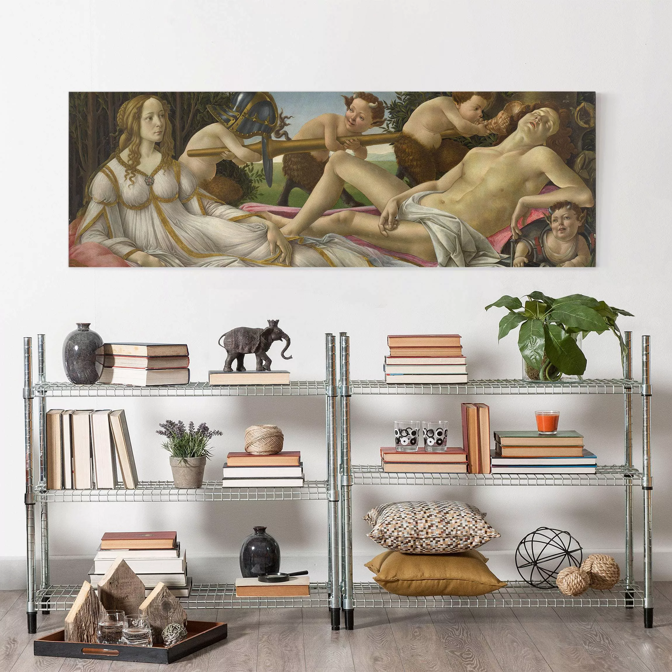 Leinwandbild Kunstdruck - Panorama Sandro Botticelli - Venus und Mars günstig online kaufen