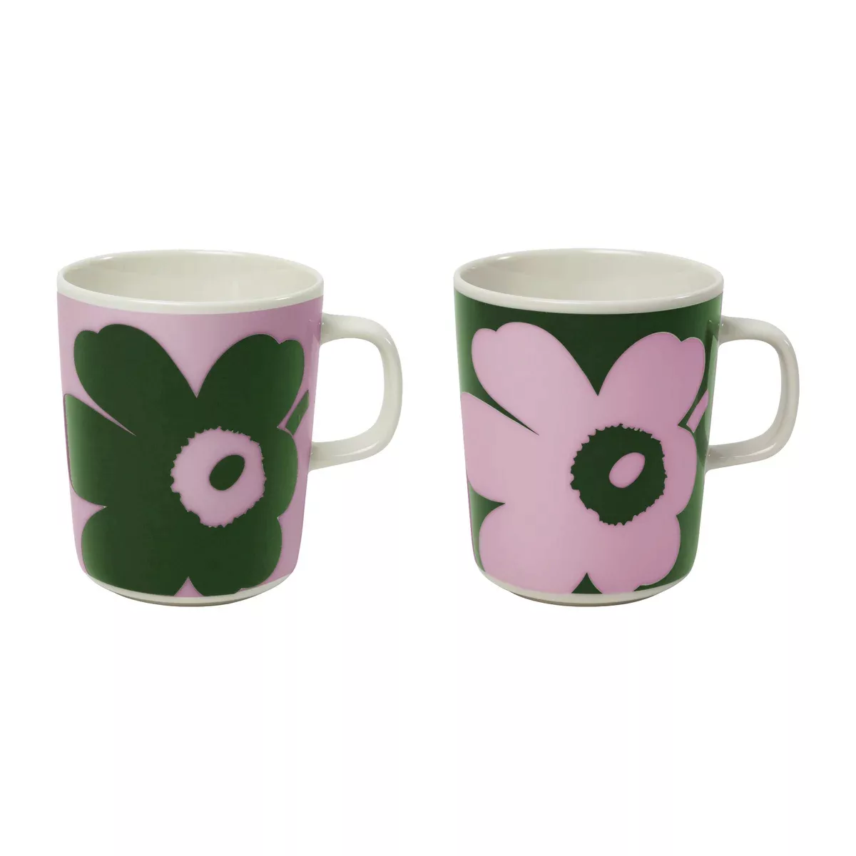 Juhla Unikko Tasse 25cl 2er Pack Rosa-grün günstig online kaufen