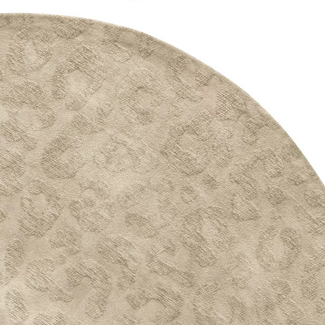 Heller Skandi Stil Teppich in Beige 150 cm Durchmesser günstig online kaufen
