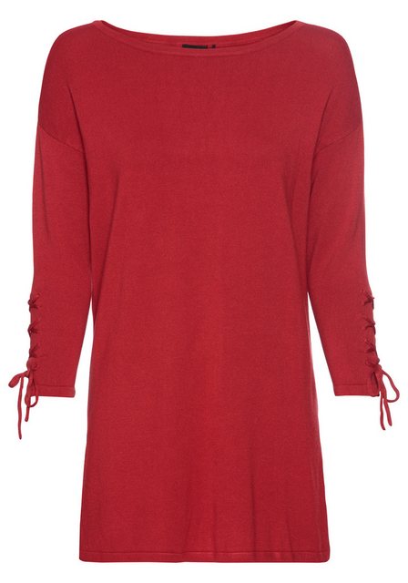 Laura Scott Longpullover mit Schnürung am Ärmel günstig online kaufen