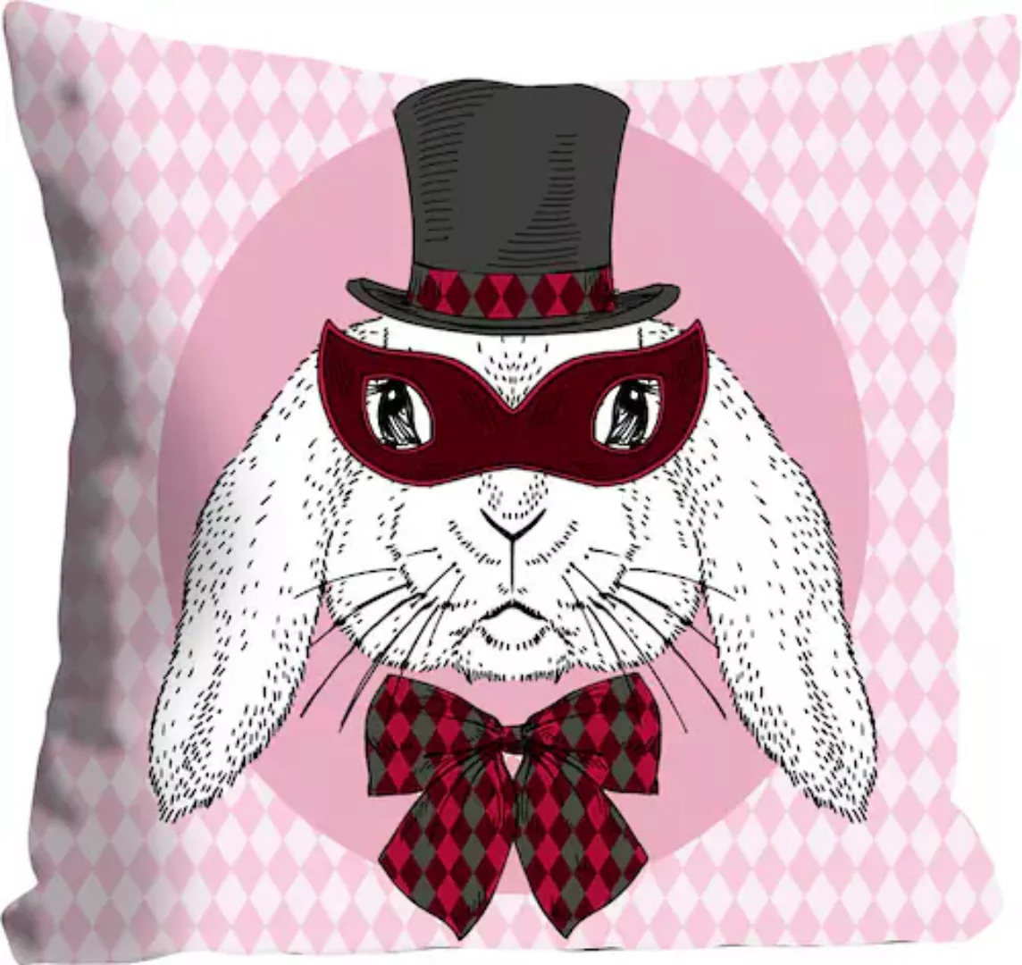 queence Dekokissen »Bunny Holmes«, mit einem Detektiv Hasen, Kissenhülle oh günstig online kaufen