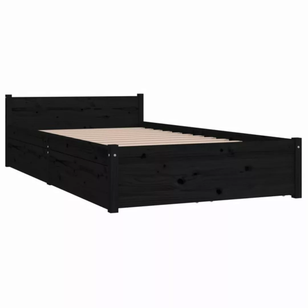 Vidaxl Bett Mit Schubladen Schwarz 90x200 Cm günstig online kaufen