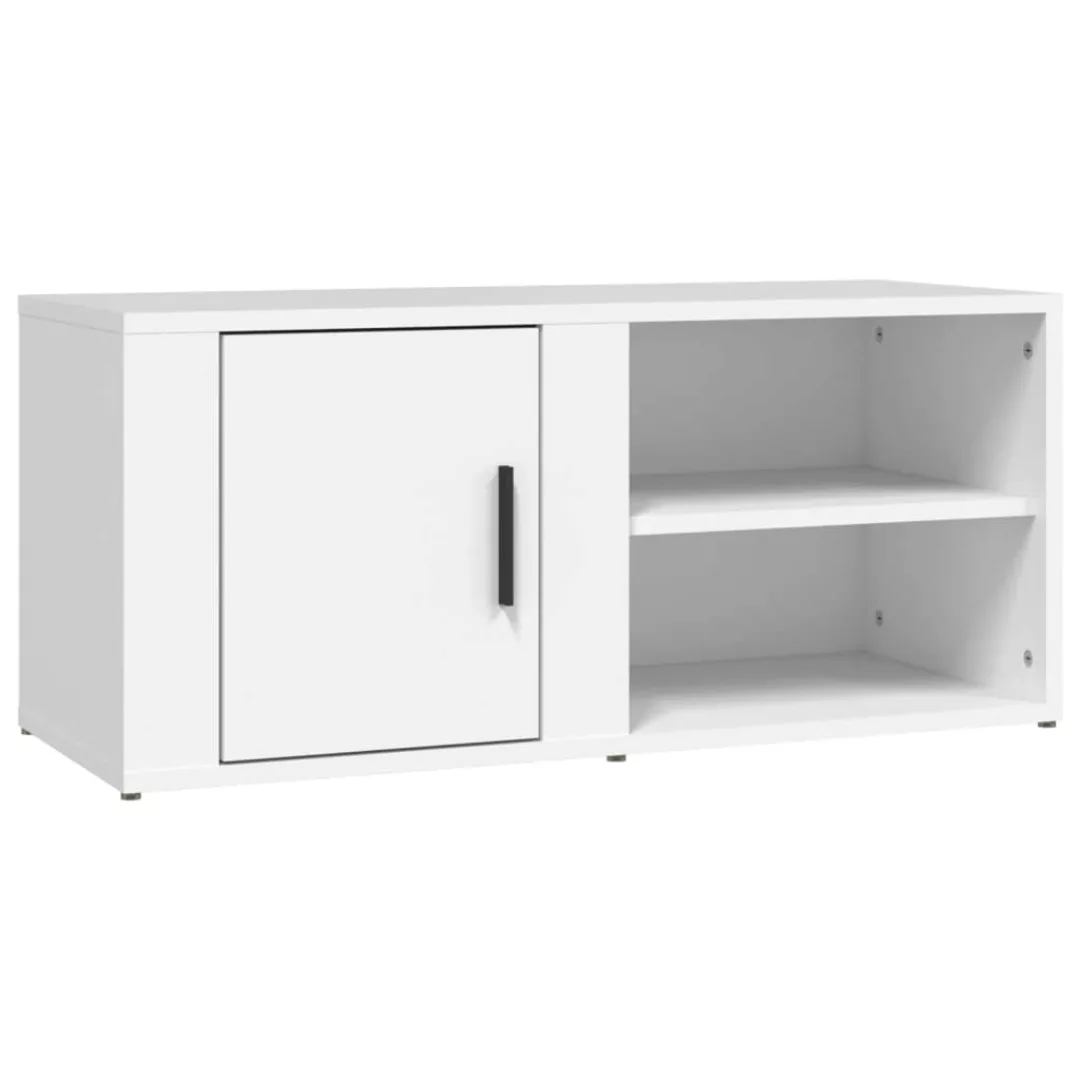 Vidaxl Tv-schrank Weiß 80x31,5x36 Cm Holzwerkstoff günstig online kaufen