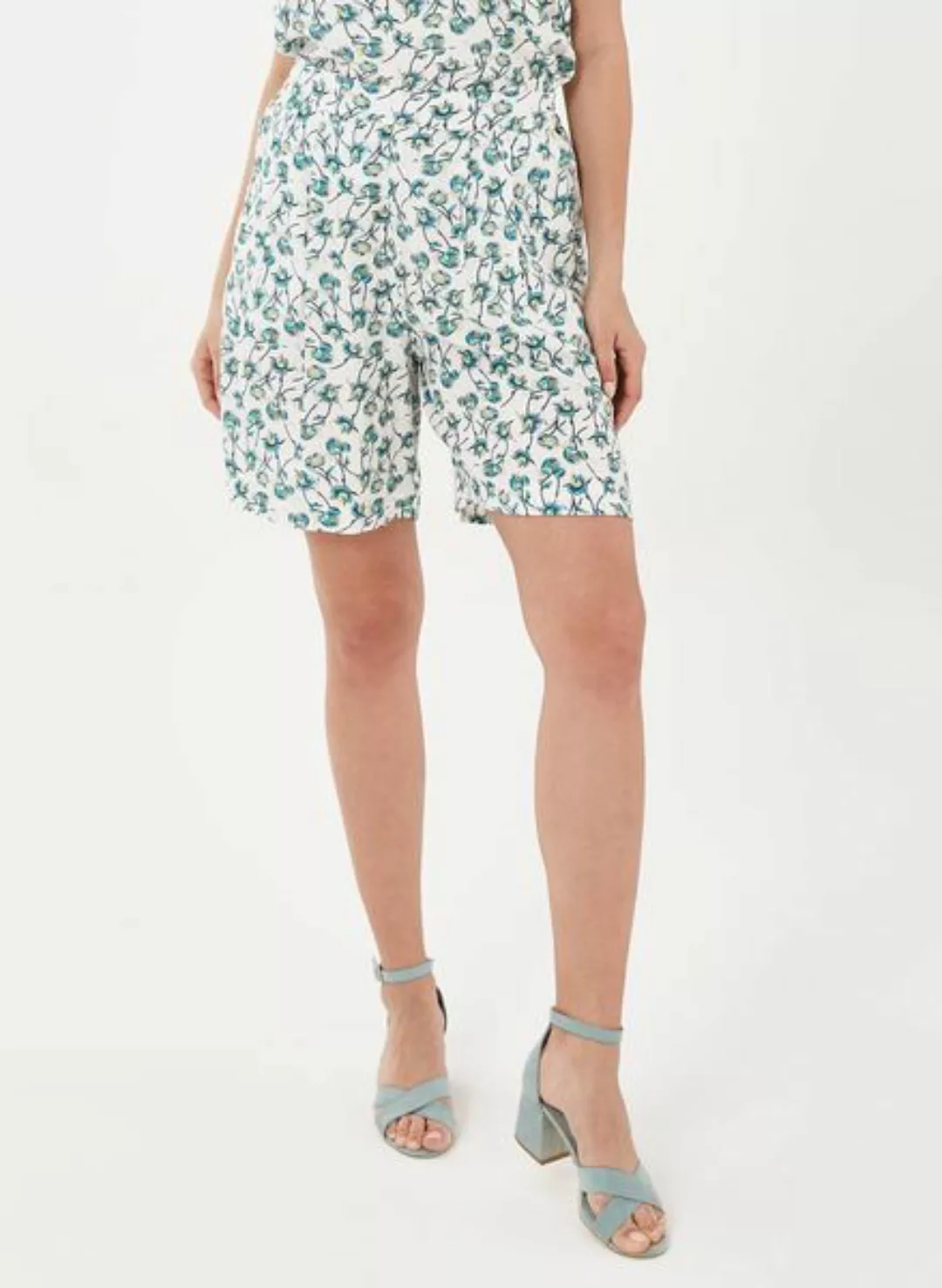Shorts Aus Tencel Mit Allover-print günstig online kaufen