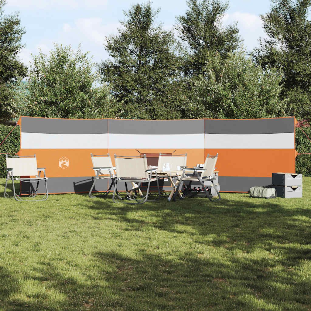 vidaXL Pavillon Camping-Windschutz Grau und Orange günstig online kaufen