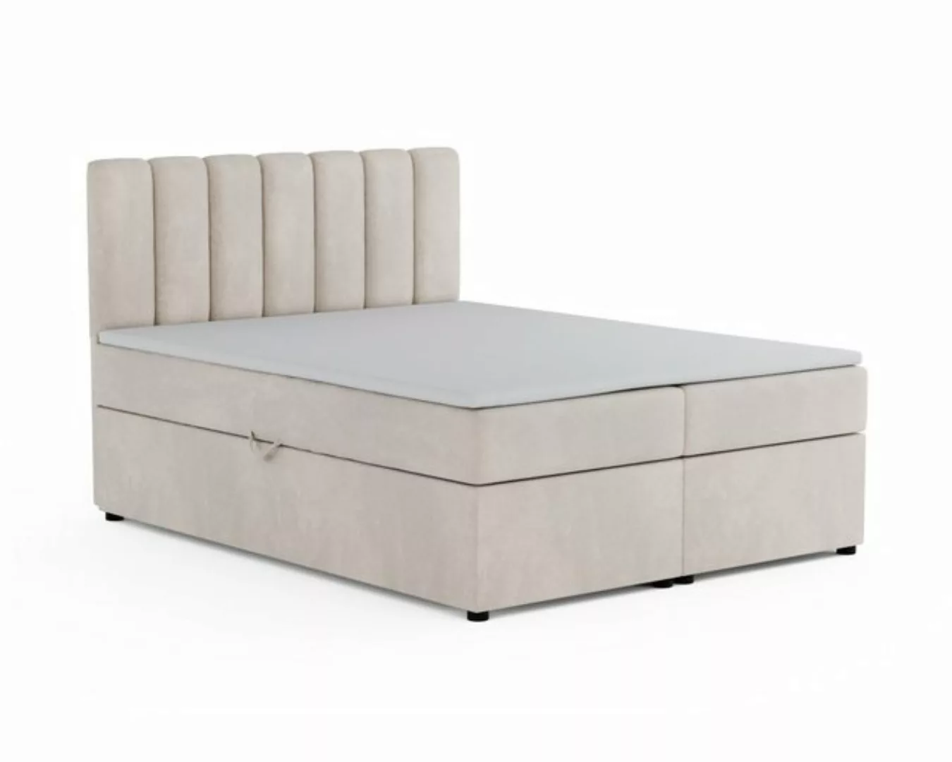 Deine Möbel 24 Boxspringbett VIKA Komplettbett Polsterbett Boxbett Bonellfe günstig online kaufen