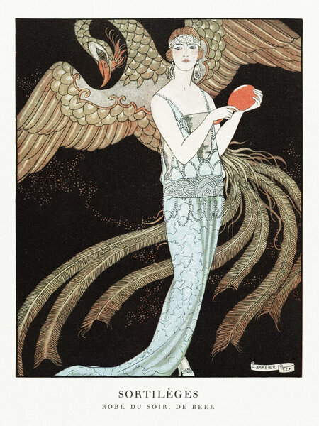 Poster / Leinwandbild - Abendkleid Von George Barbier günstig online kaufen