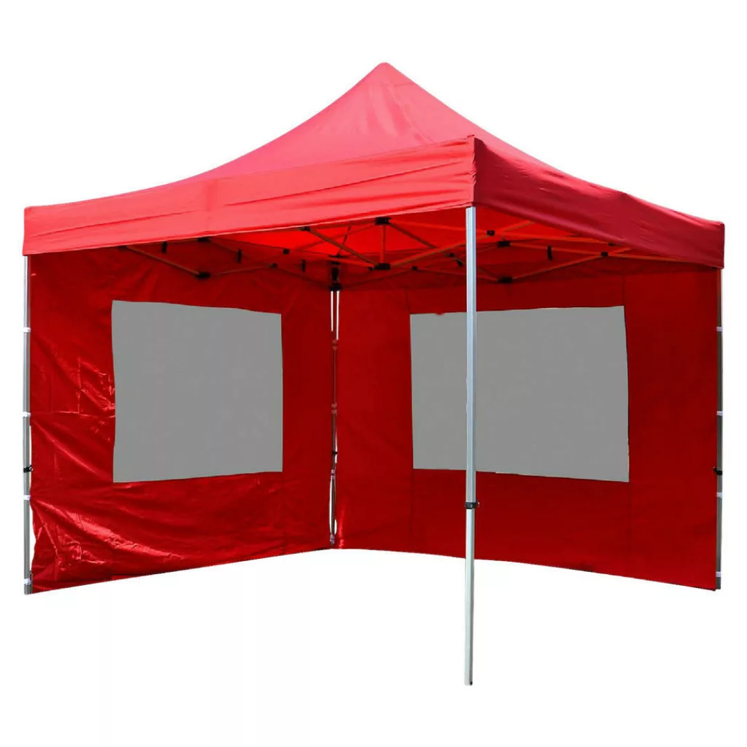 VCM Faltpavillon PROFI rot Polyester-Mischgewebe B/H/L: ca. 300x220x300 cm günstig online kaufen