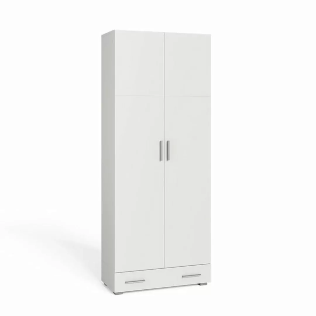 Vicco Aktenschrank Ingo, Weiß, 80 x 204 cm mit Schublade günstig online kaufen