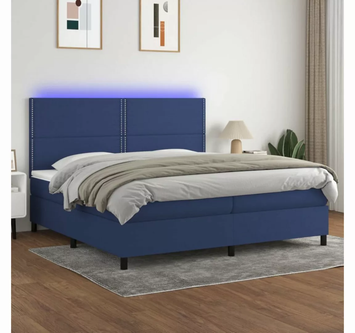 vidaXL Boxspringbett Bett Boxspringbett mit Matratze & LED Stoff (200 x 200 günstig online kaufen