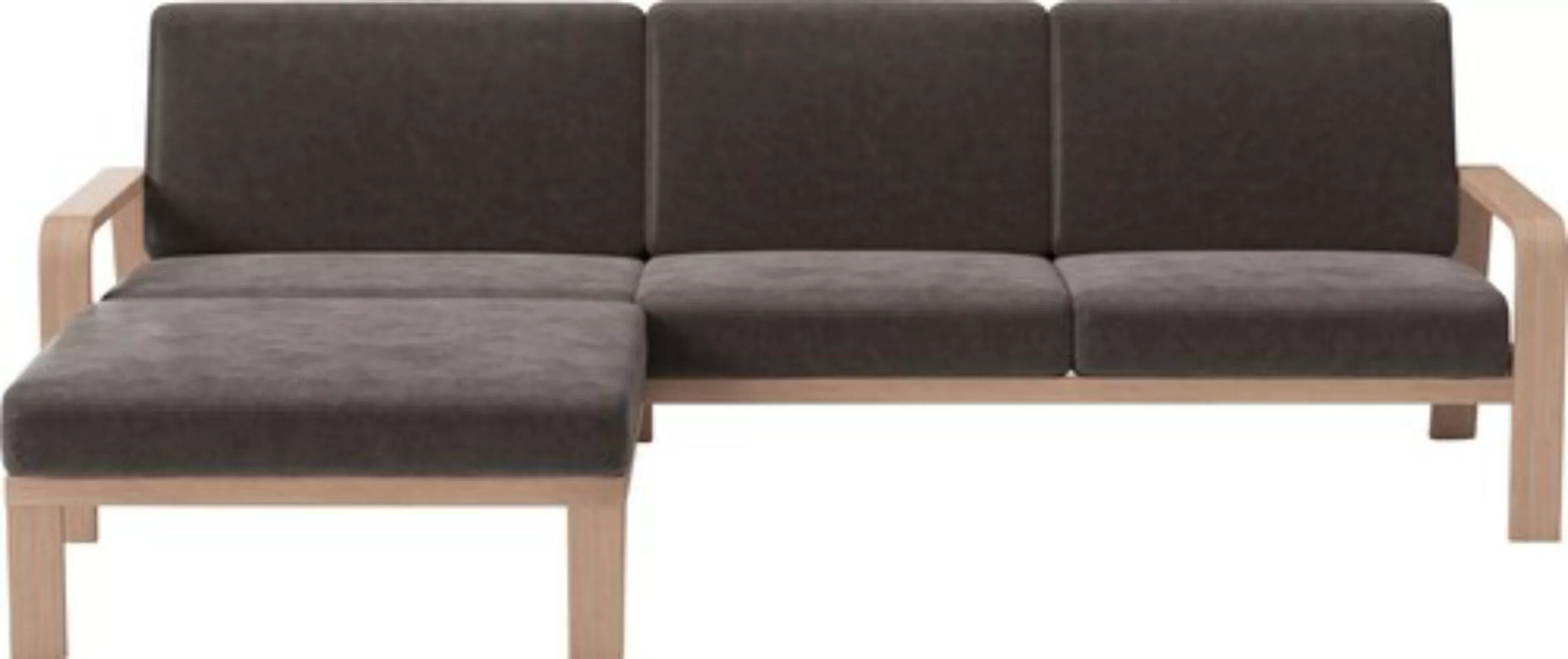 sit&more Ecksofa »Kolding L-Form«, Armlehnen aus Buchenholz in natur, versc günstig online kaufen
