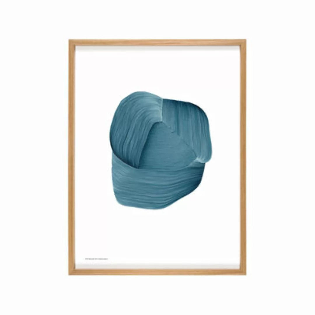 Eingerahmter Poster Ronan Bouroullec - Drawing 3 papierfaser blau / 52,5 x günstig online kaufen