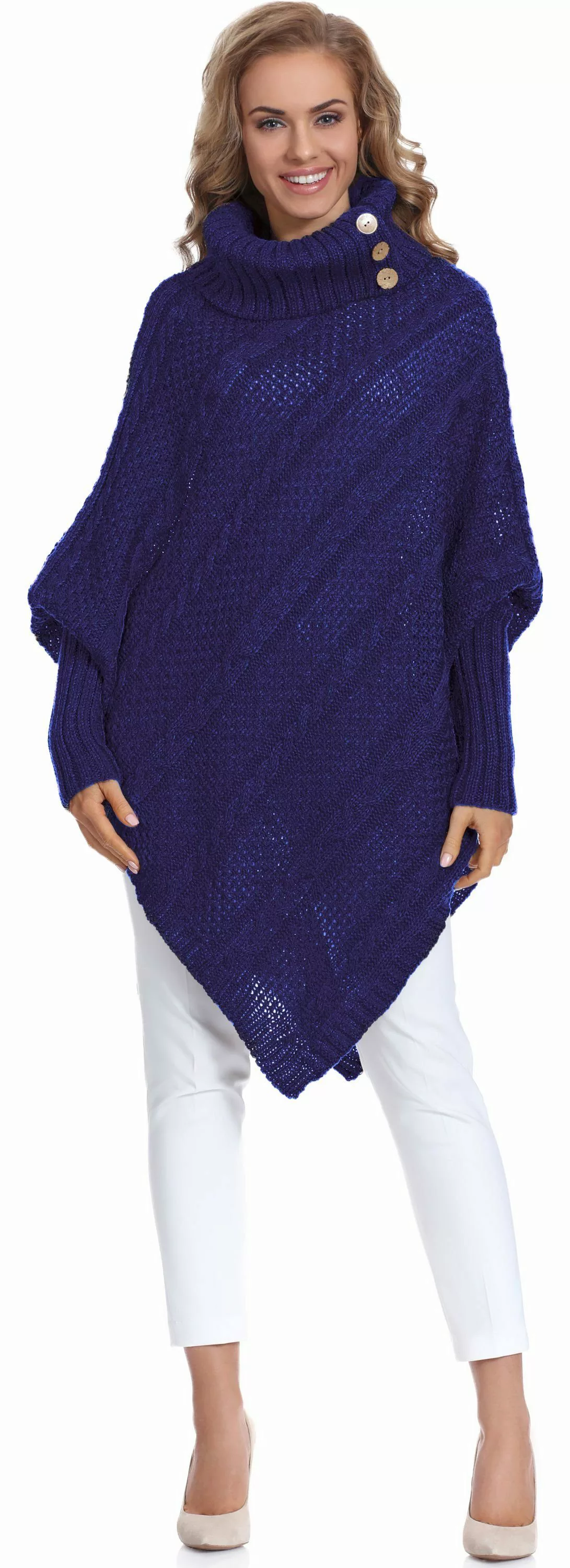 Merry Style Strickponcho Damen Poncho C46l4 günstig online kaufen