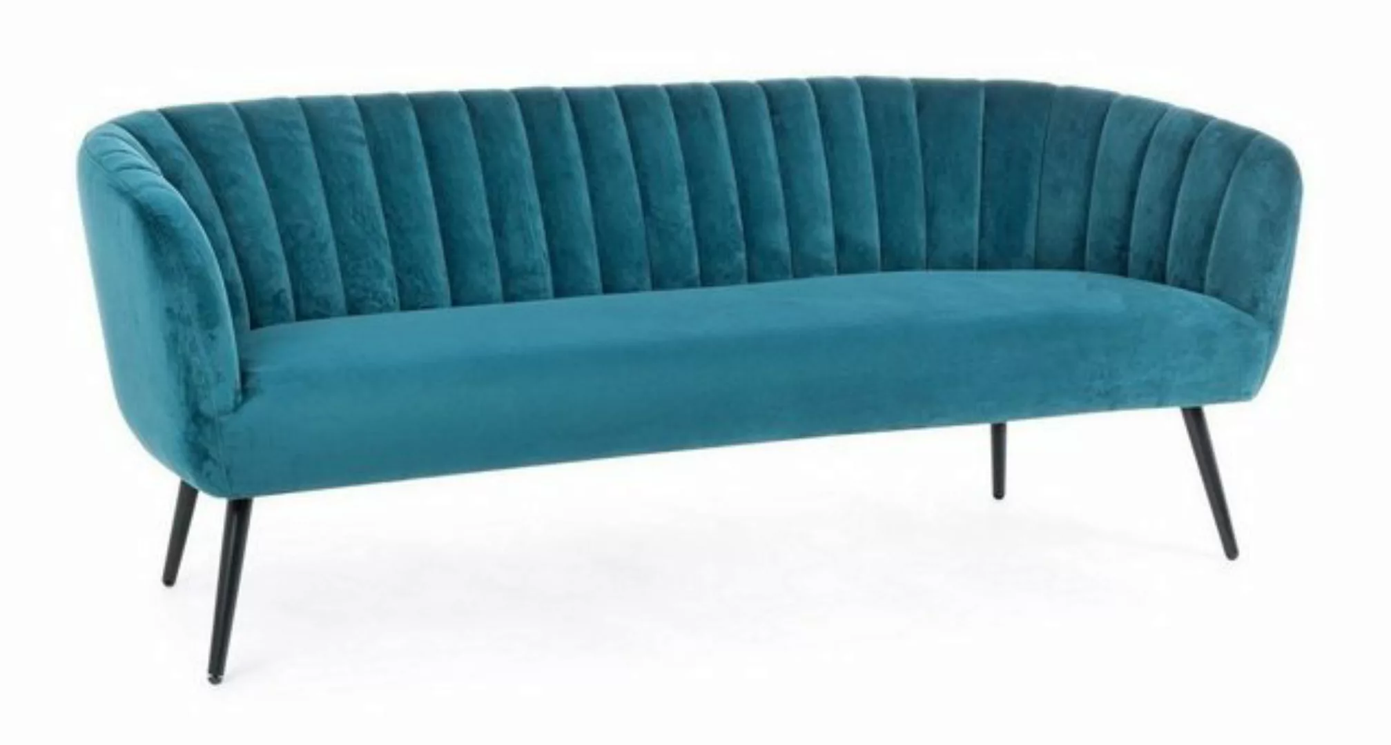 Natur24 Sofa Sofa Avril 175x68x70cm Stahl Pfauenblau Sofa Couch Polster günstig online kaufen