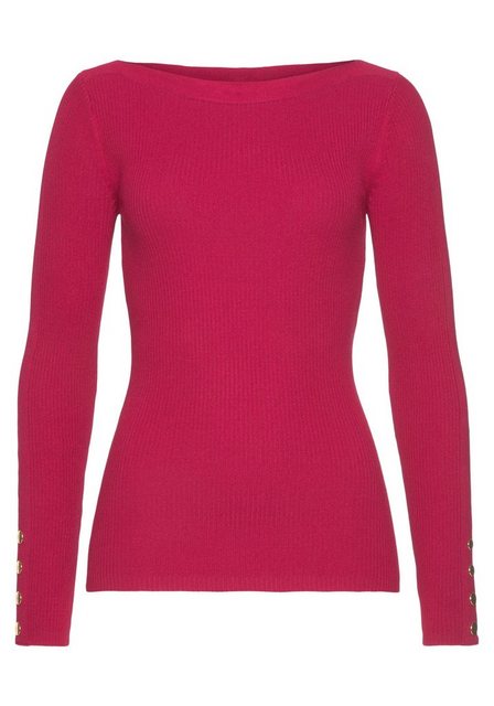 Melrose Strickpullover aus Rippqualität mit Knöpfen günstig online kaufen