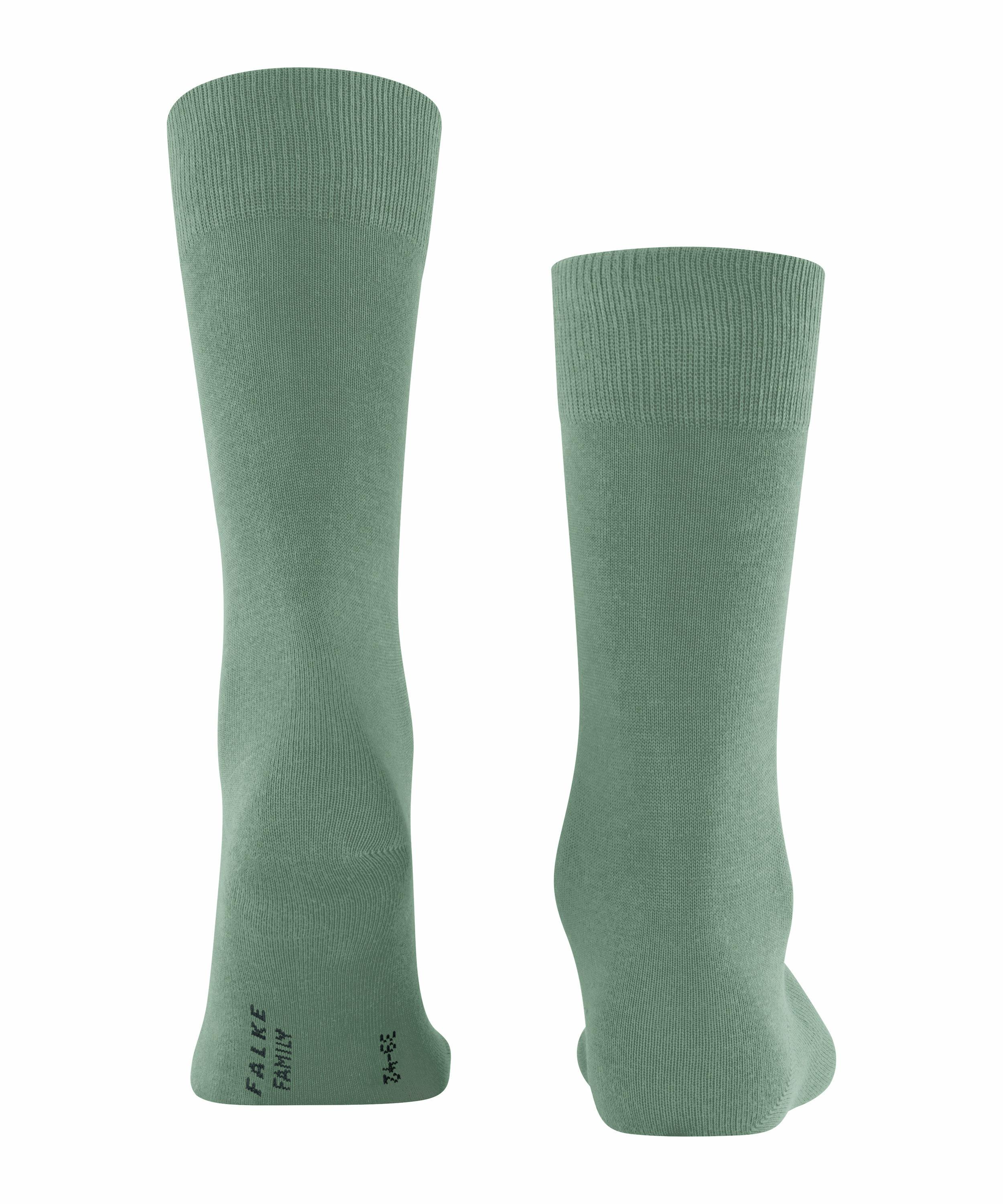FALKE Family Herren Socken, 39-42, Grün, Uni, Baumwolle, 14657-753802 günstig online kaufen