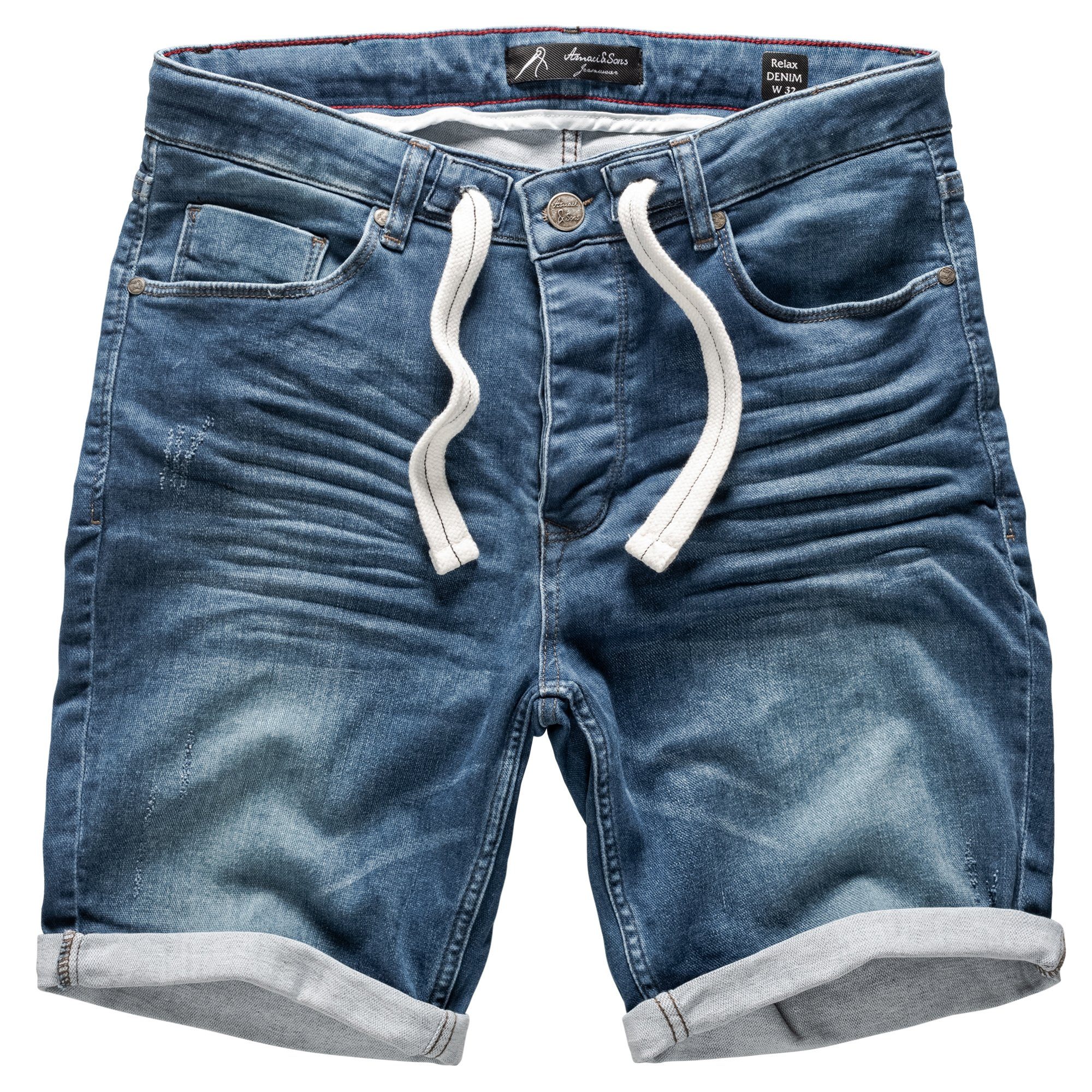 Amaci&Sons Jeansshorts SAN JOSE Destroyed Jeans günstig online kaufen