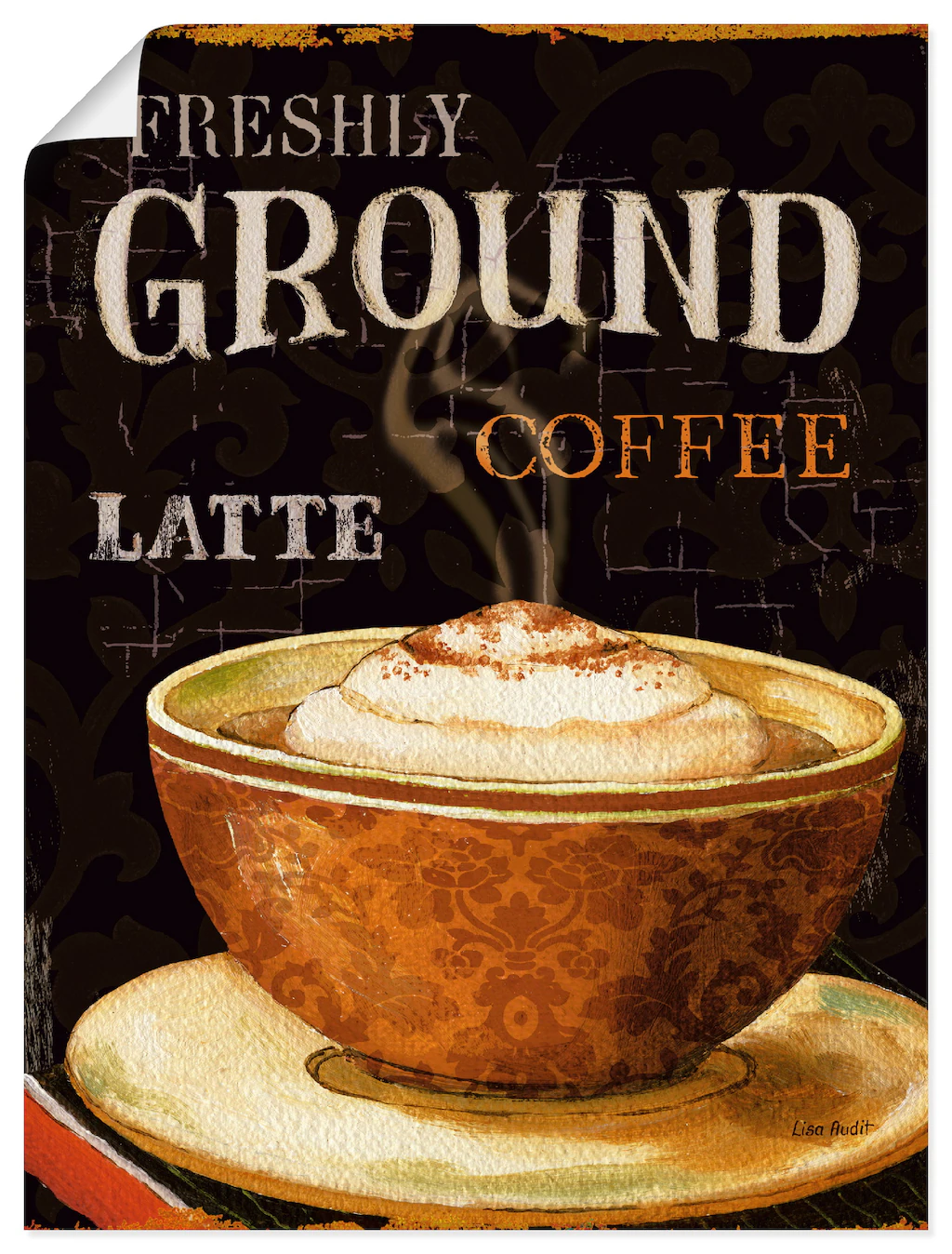 Artland Poster "Heutiger Kaffee III", Getränke, (1 St.), als Leinwandbild, günstig online kaufen