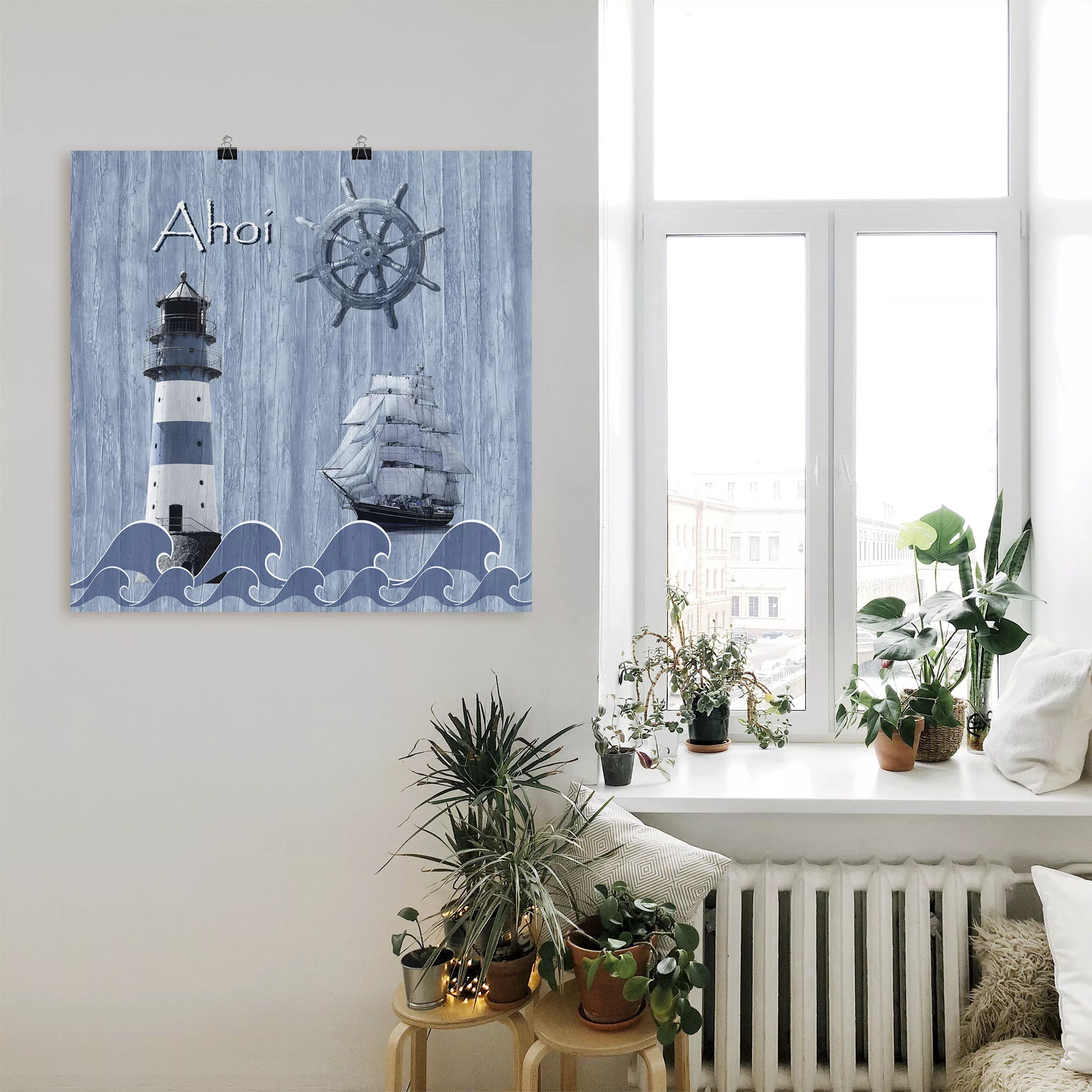 Artland Wandbild "Ahoi im maritimen Blau", Küste, (1 St.), als Alubild, Out günstig online kaufen