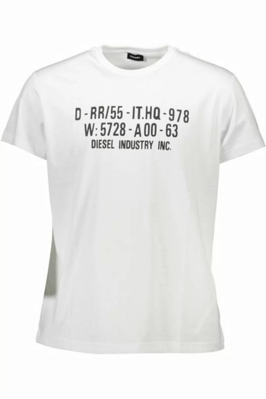 Diesel T-Shirt Weißes Herren-T-Shirt mit Rundhals und trendigem günstig online kaufen