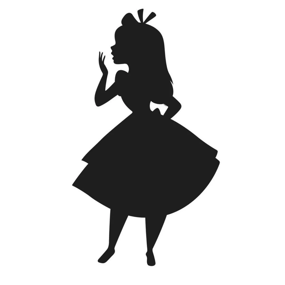 KOMAR Wandbild - Alice Silhouette - Größe: 50 x 70 cm mehrfarbig Gr. one si günstig online kaufen