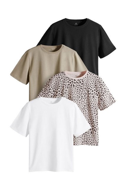 The Set T-Shirt 4er-Pack Relaxed Fit Kurzarm-T-Shirts (4-tlg) günstig online kaufen