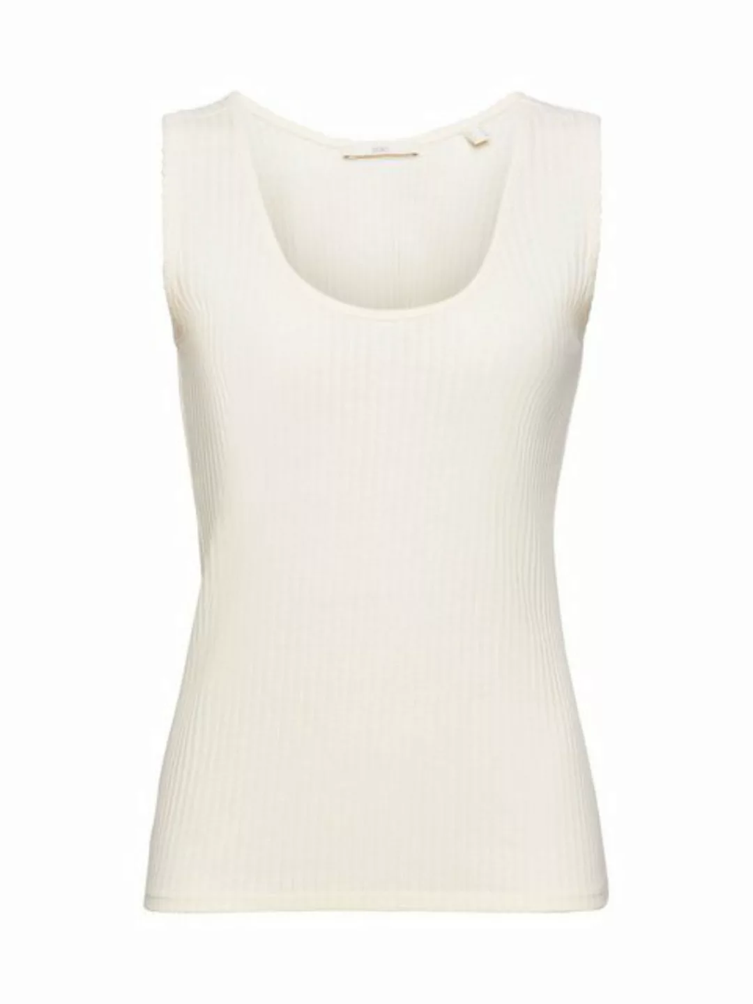 edc by Esprit T-Shirt Top mit Pointelle-Muster (1-tlg) günstig online kaufen