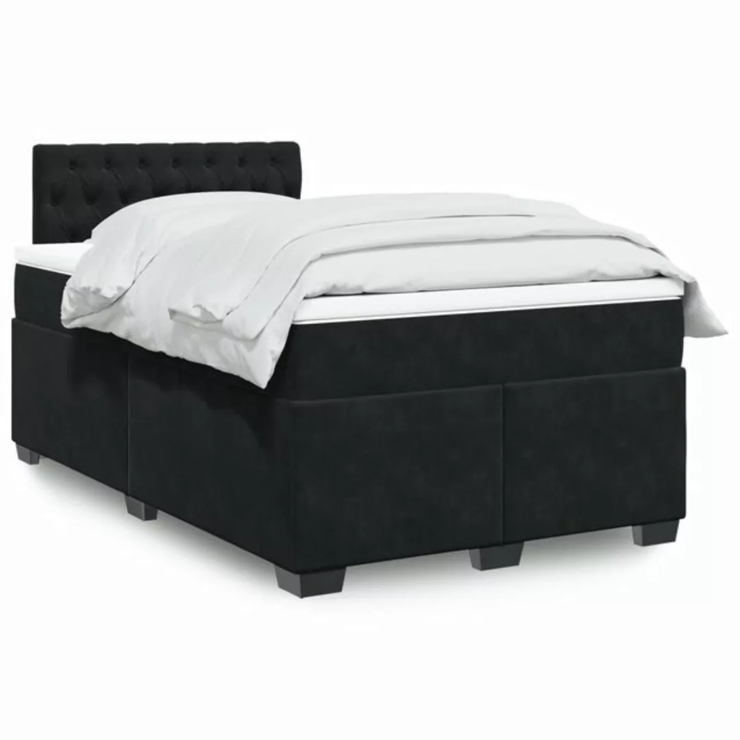 vidaXL Boxspringbett mit Matratze Schwarz 120x190 cm Samt2106955 günstig online kaufen