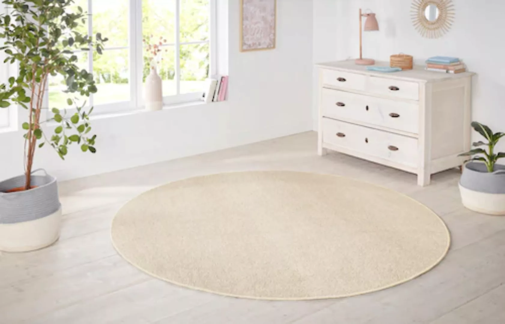 HANSE Home Teppich »Shashi«, rund, 8,5 mm Höhe, Kurzflor, Unifarben, Teppic günstig online kaufen