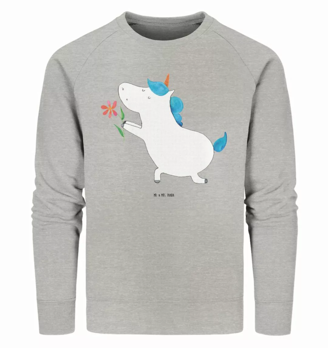 Mr. & Mrs. Panda Longpullover Größe XXL Einhorn Blume - Heather Grey - Gesc günstig online kaufen