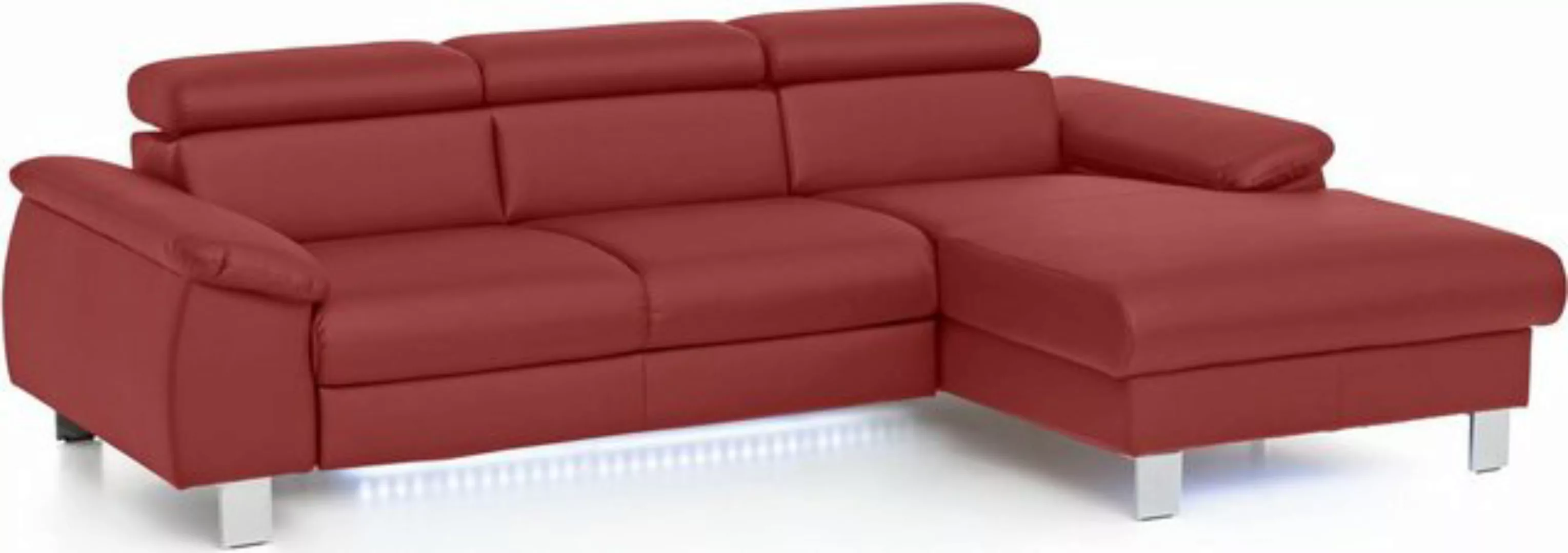 COTTA Ecksofa Komaris, Ecksofa, wahlweise mit RGB-LED-Beleuchtung und Bettf günstig online kaufen