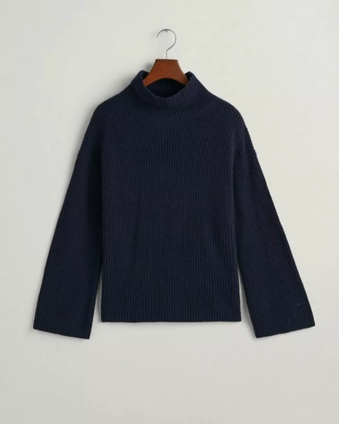 Gant Sweatshirt WOOL RIBBED STAND COLLAR, EVENING BLUE günstig online kaufen