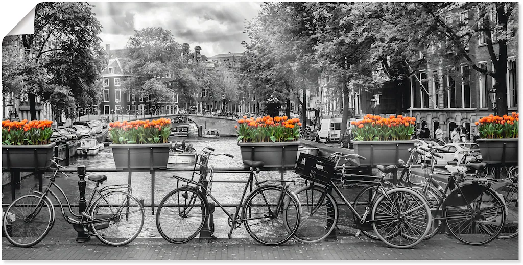 Artland Wandbild "Amsterdam Herengracht I", Fahrräder, (1 St.), als Leinwan günstig online kaufen