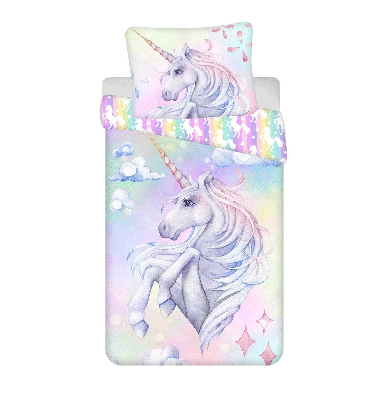 unicorn Kinderbettwäsche Kuschelige Bettwäsche Baumwolle, 140x200 günstig online kaufen