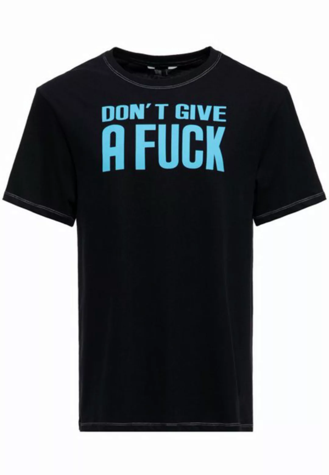 KingKerosin Print-Shirt Don't Give a Fuck (1-tlg) mit Statement Prints vorn günstig online kaufen