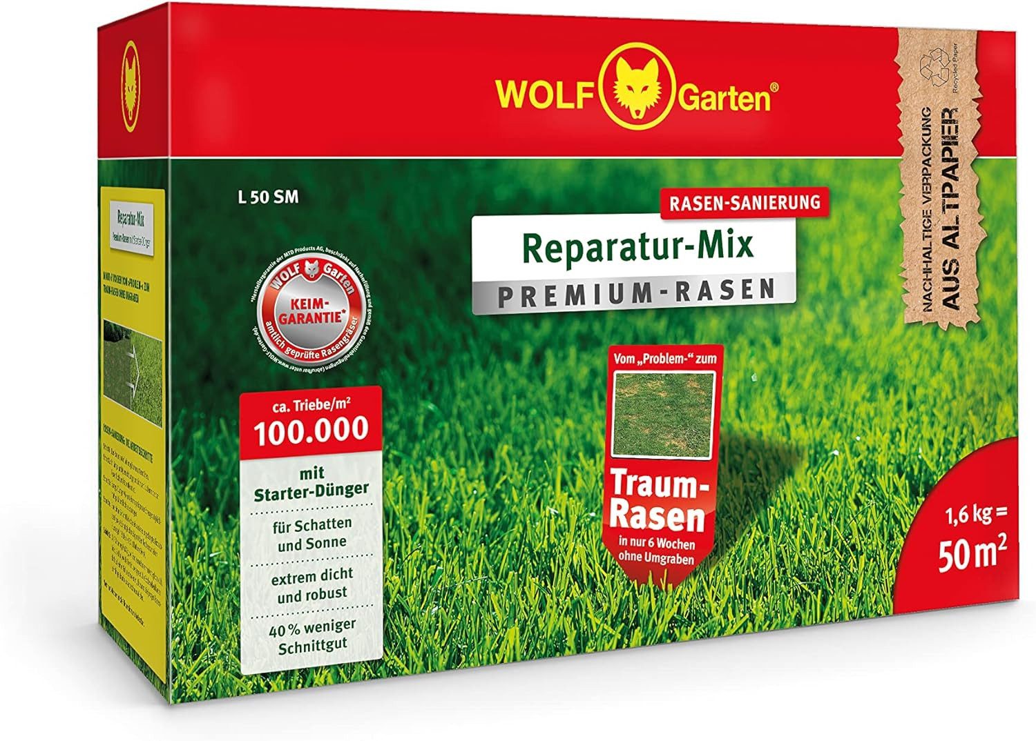 WOLF Rasendünger Premium-Rasen mit Starter-Dünger L günstig online kaufen