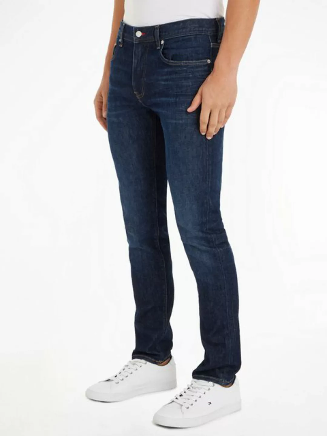 Tommy Hilfiger Slim-fit-Jeans SLIM BLEECKER PSTR CROW BLACK günstig online kaufen