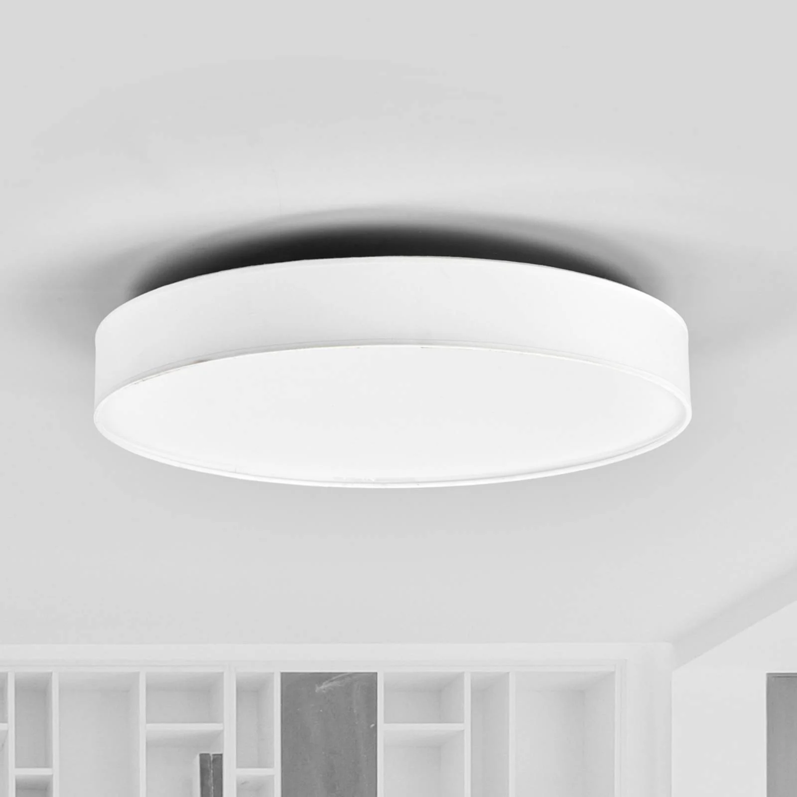 LED-Stoffdeckenlampe Saira, 50 cm, weiß günstig online kaufen