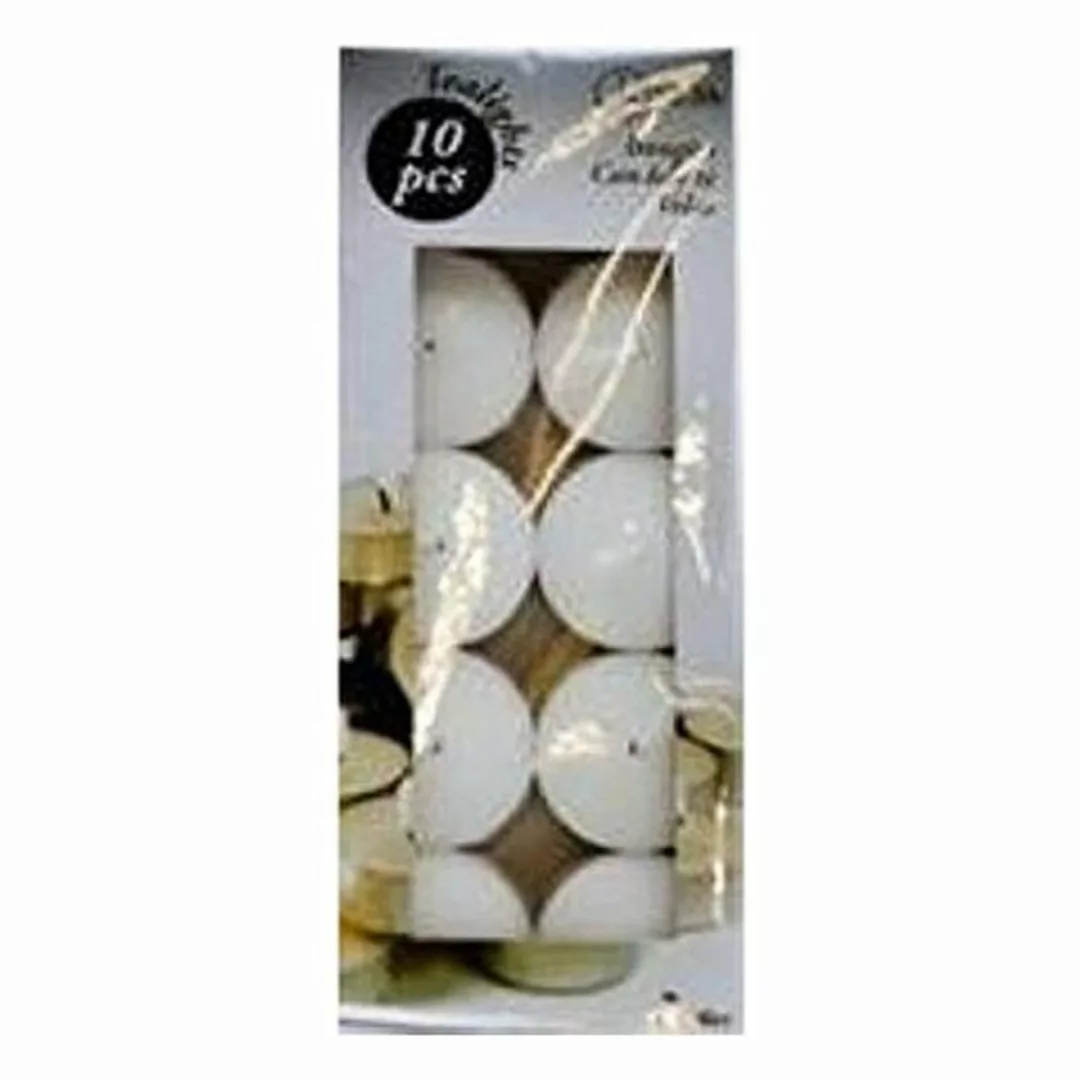 Kerzen-set Acorde Weiß Wachs (10 Stücke) günstig online kaufen
